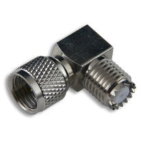 TCC 12-08-2-TGN Adapter Mini UHF Plug/Male to Mini UHF Jack/Female Right Angle