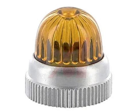 Dialight 125-1193-403 Amber Oil Tight Unfrosted Stovepipe Lens for 125 Series Socket (See Socket 125-1310-11-103)