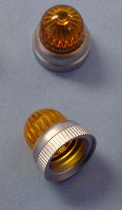Dialight 125-1193-403 Amber Oil Tight Unfrosted Stovepipe Lens for 125 Series Socket (See Socket 125-1310-11-103)