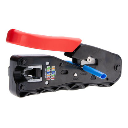 Platinum 12520C PTS Pro RJ45 Crimper, Compatible with EZ-RJ45 and EZEX-44/48 Crimp Plugs