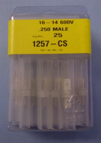 PICO 1257-CS Insulated Joiner / Coupler for .250" Quick Connectors, Double Male, 25/Pack