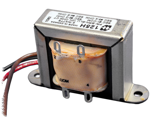 Hammond 125H Audio Transformer, Universal Single Ended or Push-Pull Tube Output, 8 Watts