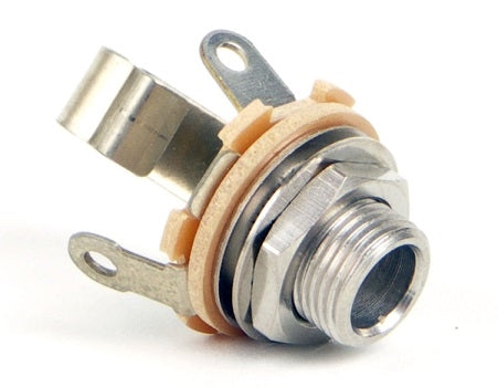Switchcraft 12B 3 Pole Stereo 1/4" Jack with Nut & Washer, Double Open Circuit