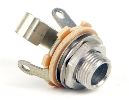 Switchcraft 12B 3 Pole Stereo 1/4" Jack with Nut & Washer, Double Open Circuit