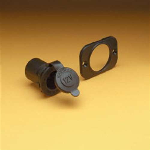 Marinco 12VRC Black Sealink Deluxe 12 Volt Locking Receptacle ** Rated at 12 Volts, 15 Amps **