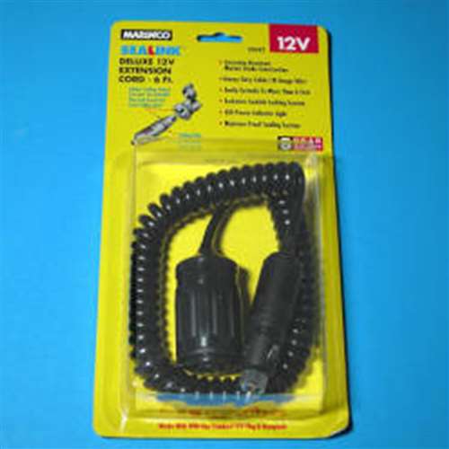 Marinco 12VXT Sealink Deluxe 12 Volt Extension Cord, 6 Foot