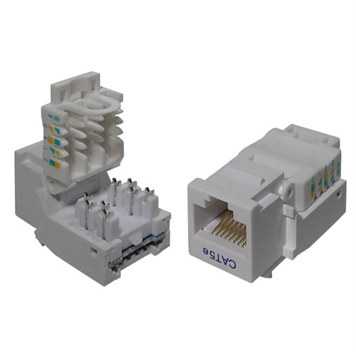Mode 13-111E-0 Cat5e Keystone Jack, No Tool Required, White