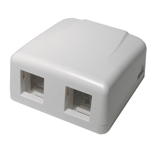 Mode 13-122-0 Cat5 Double Surface Mount Box, for 13-111-0 or 13-112-0 Series Jacks