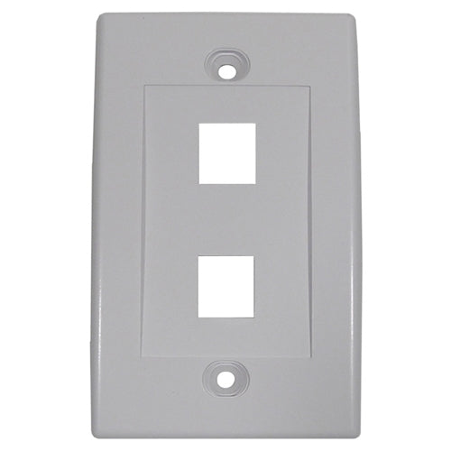 Mode 13-132-0 2-Port Single-Gang Keystone Flush Mount Wall Plate