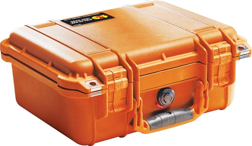 Pelican 1400NF Protector Case with No Foam (Empty), Orange (ID 11.81" x 8.87" x 5.18") Mfr# 1400-001-150