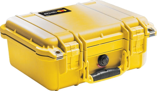 Pelican 1400NF Protector Case with No Foam (Empty), Yellow (ID 11.81" x 8.87" x 5.18") Mfr# 1400-001-240