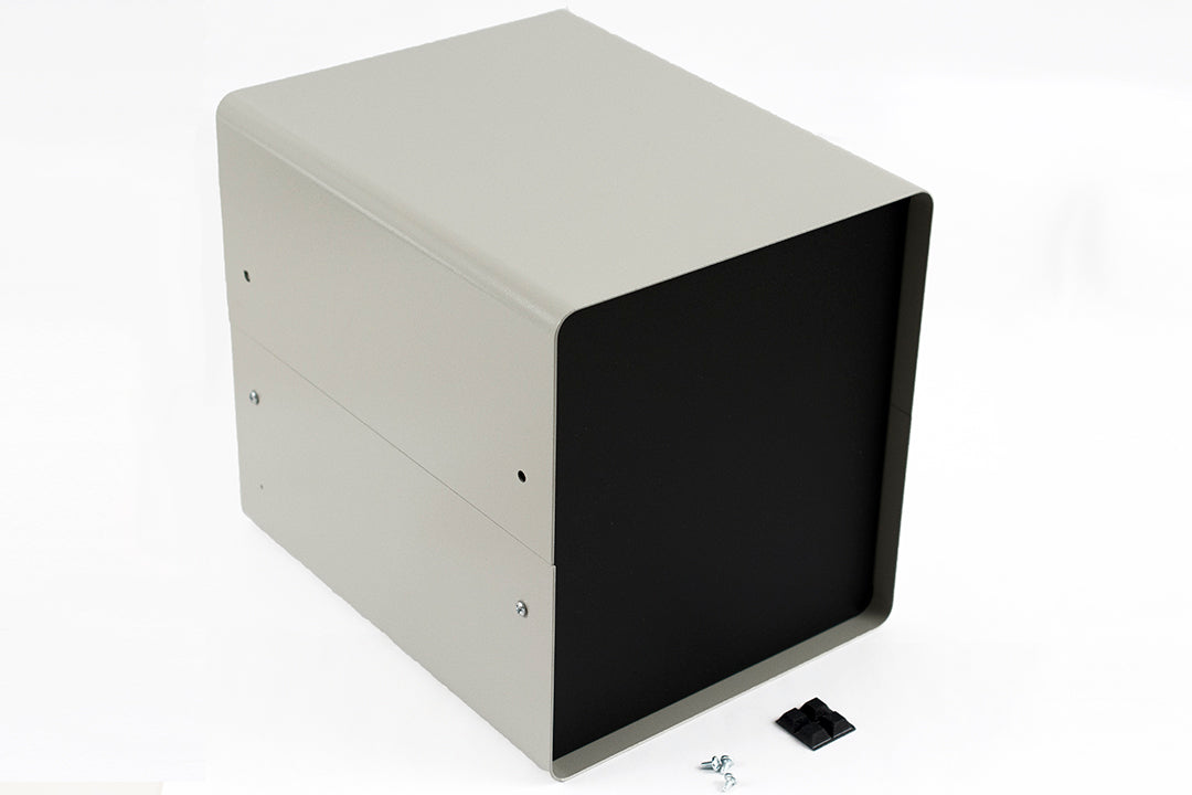 Hammond 1401C Metal Instrument Enclosure Gray with Black Front Panel 8" x 10" x 9"
