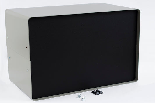 Hammond 1401N Metal Instrument Enclosure Gray with Black Front Panel 14" x 8" x 9"