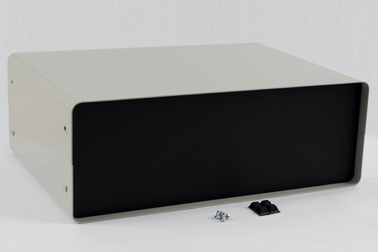 Hammond 1401P Metal Instrument Enclosure Gray with Black Front Panel 14" x 10" x 5"