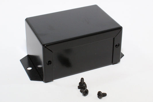 Hammond 1411FBDBK Aluminum Utility Enclosure, Flanged, Black 3.2" x 2.2" x 1.6"