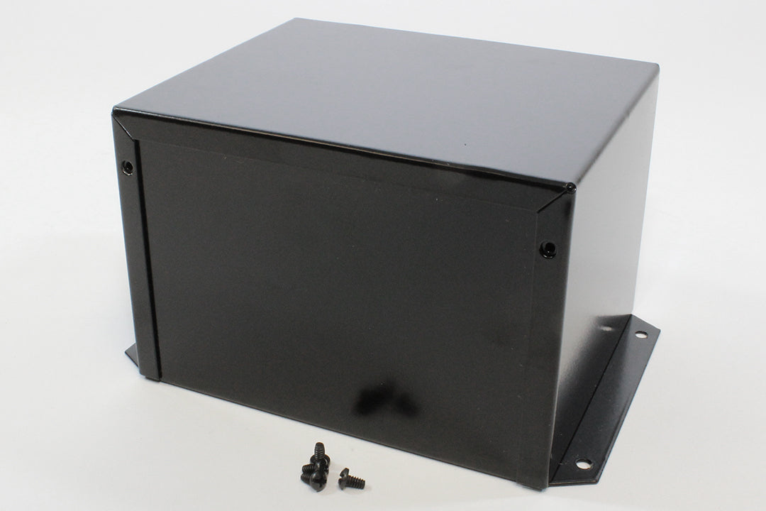 Hammond 1411FBPBK Aluminum Utility Enclosure, Flanged, Black 6.0" x 5.0" x 4.0"