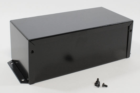 Hammond 1411FBSBK Aluminum Utility Enclosure, Flanged, Black 8.0" x 4.0" x 3.0"