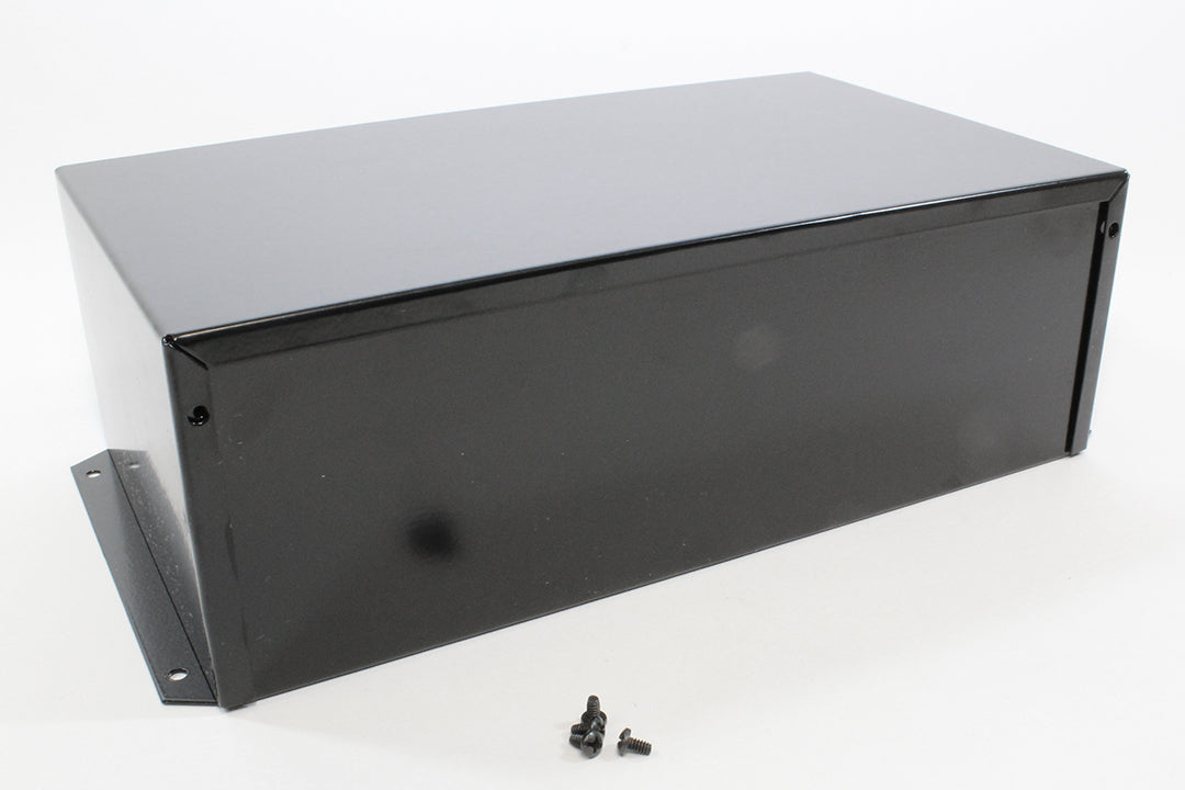 Hammond 1411FBXBK Aluminum Utility Enclosure, Flanged, Black 12.0" x 7.0" x 4.0"