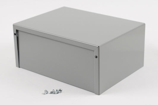 Hammond 1411R Aluminum Utility Enclosure, Gray (8" x 6" x 3.5")