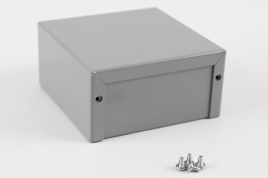 Hammond 1412J 1412 Series Steel Utility Enclosure, ASA 61 Gray Powder Coat, 4.00" x 4.00" x 2.00".