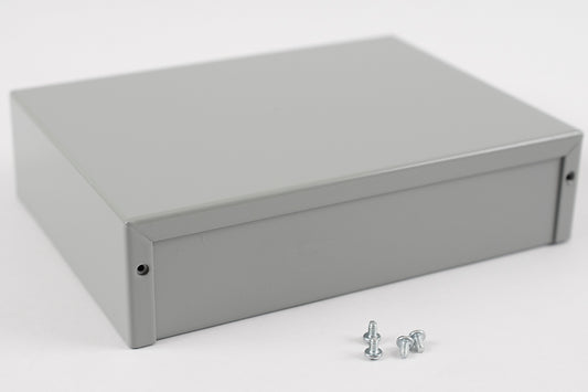 Hammond 1412RR 1412 Series Steel Utility Enclosure, ASA 61 Gray Powder Coat, 8.00" x 6.00" x 2.00".