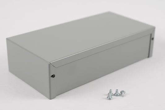 Hammond 1412SS 1412 Series Steel Utility Enclosure, ASA 61 Gray Powder Coat, 8.00" x 4.00" x 2.00".