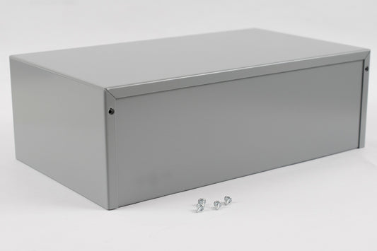 Hammond 1412X 1412 Series Steel Utility Enclosure, ASA 61 Gray Powder Coat, 12.00" x 7.00" x 4.00".