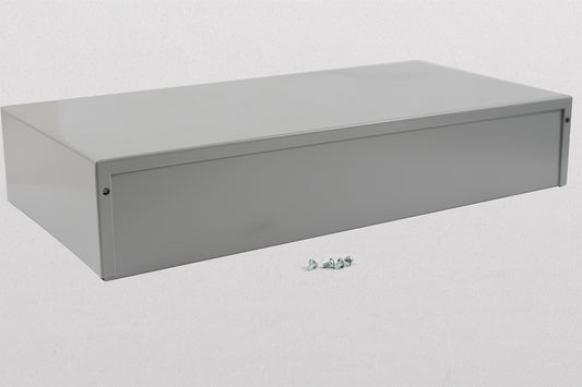 Hammond 1412Y 1412 Series Steel Utility Enclosure, ASA 61 Gray Powder Coat, 16.00" x 8.00" x 3.00".