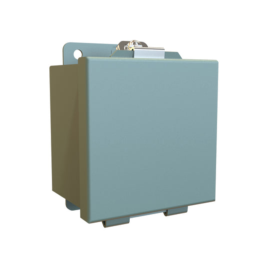 Hammond 1414A N12 Junction Box, Lift Off Cover with Clamps, No Panel - 4" x 4" x 3" - Steel/Gray