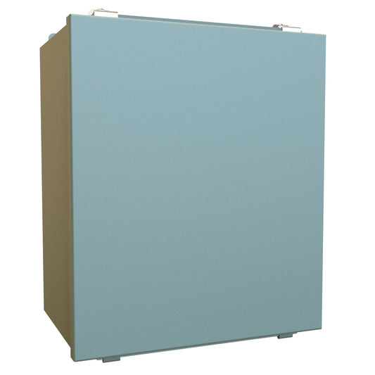 Hammond 1414M8 N12 Junction Box, Lift Off Cover with Clamps, with Panel - 14" x 12" x 8" - Steel/Gray