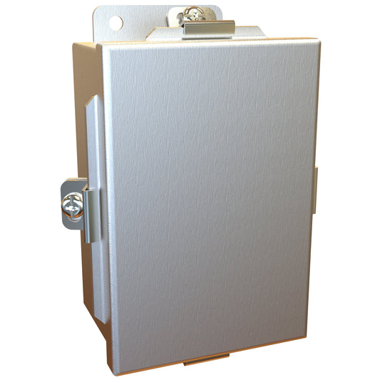 Hammond 1414N4ALC N4 Junction Box, Lift Off Cover with Clamps, with Panel - 6" x 4" x 3" - Aluminum