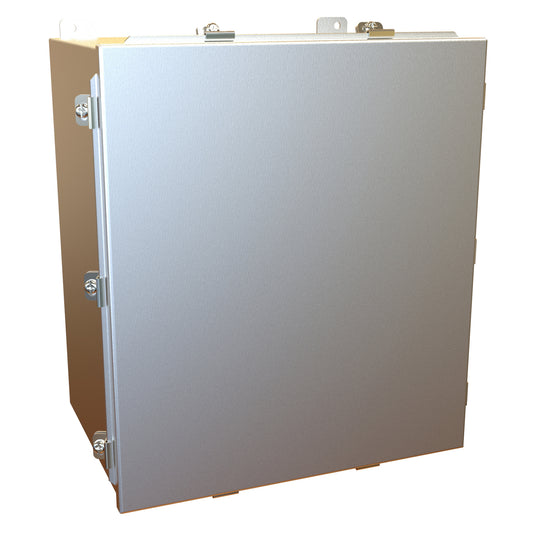 Hammond 1414N4ALO10 N4 Junction Box, Lift Off Cover with Clamps, with Panel - 16" x 14" x 10" - Aluminum