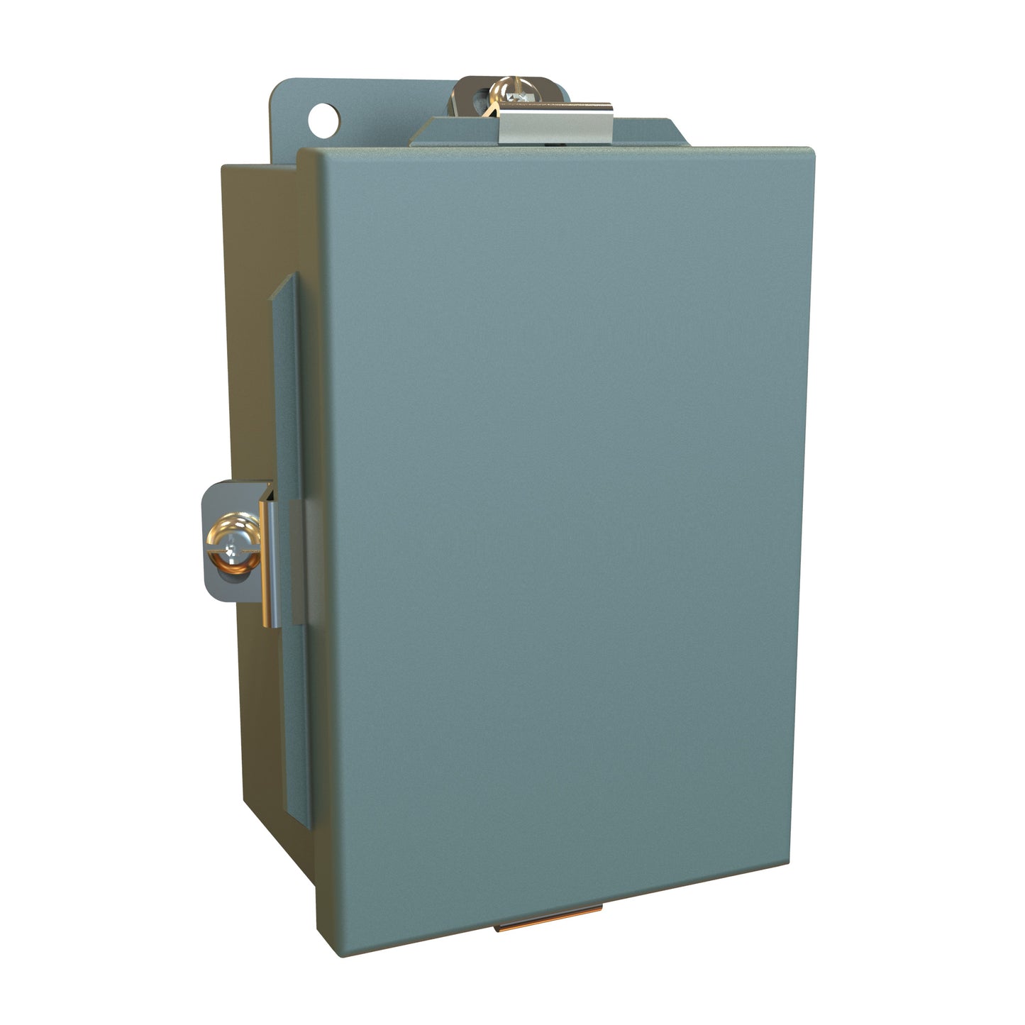 Hammond 1414N4C N4 Junction Box, Lift Off Cover with Clamps, with Panel - 6" x 4" x 3" - Steel/Gray