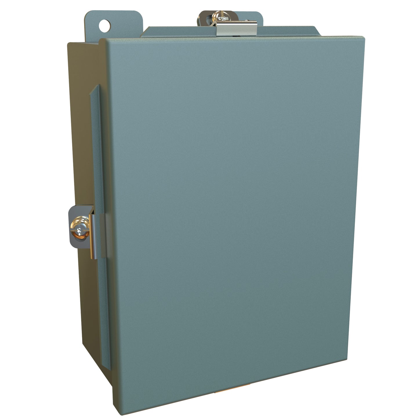 Hammond 1414N4G N4 Junction Box, Lift Off Cover with Clamps, with Panel - 8" x 6" x 3.5" - Steel/Gray