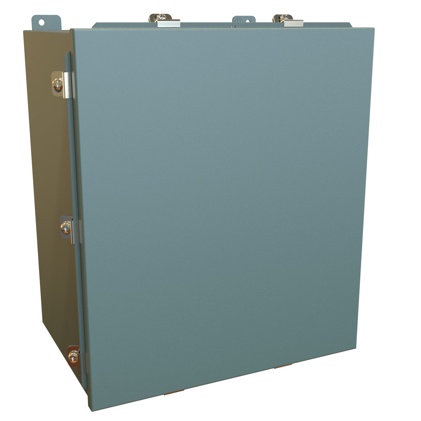 Hammond 1414N4O10 N4 Junction Box, Lift Off Cover with Clamps, with Panel - 16" x 14" x 10" - Steel/Gray