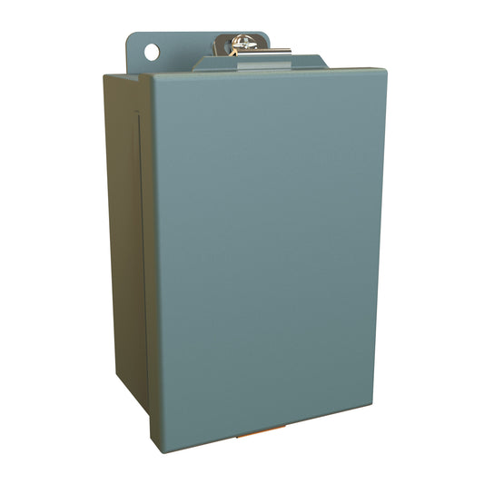 Hammond 1414N4PHC N4 Junction Box, Continuous Hinge Door with Clamps, with Panel - 6" x 4" x 3" - Steel/Gray