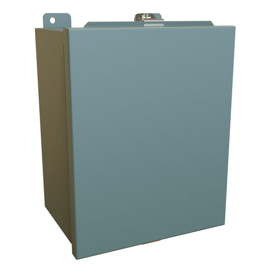 Hammond 1414N4PHI6 N4 Junction Box, Continuous Hinge Door with Clamps, with Panel - 10" x 8" x 6" - Steel/Gray