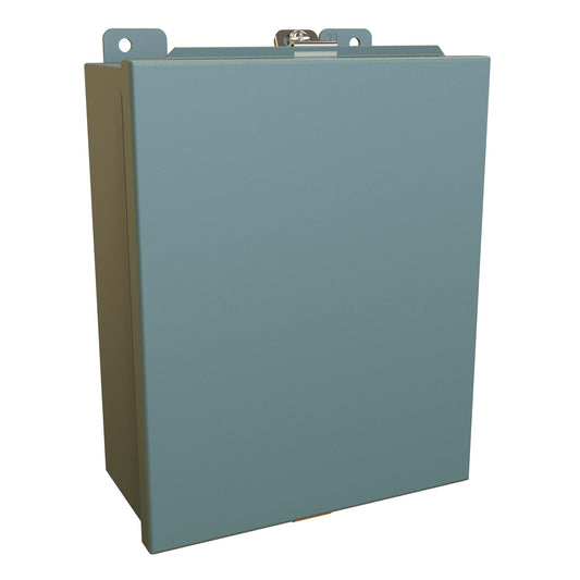 Hammond 1414N4PHI N4 Junction Box, Continuous Hinge Door with Clamps, with Panel - 10" x 8" x 4" - Steel/Gray