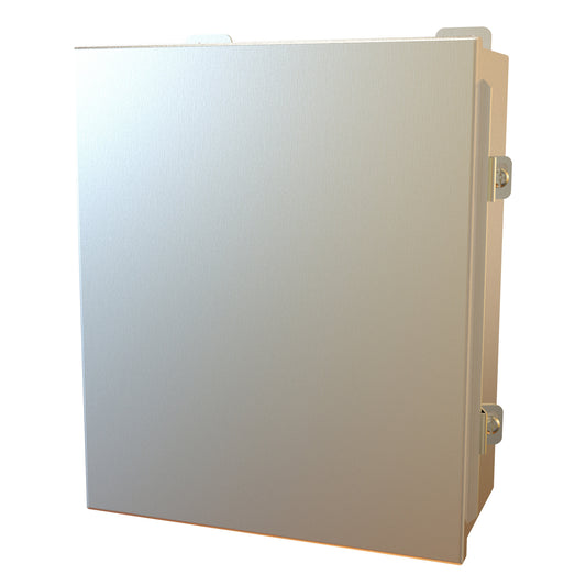 Hammond 1414N4PHSSK N4X Junction Box, Continuous Hinge Door with Clamps, with Panel - 12" x 10" x 5" - 304 Stainless Steel