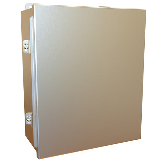Hammond 1414N4SSK N4X Junction Box, Lift Off Cover with Clamps, with Panel - 12" x 10" x 5" - 304 Stainless Steel