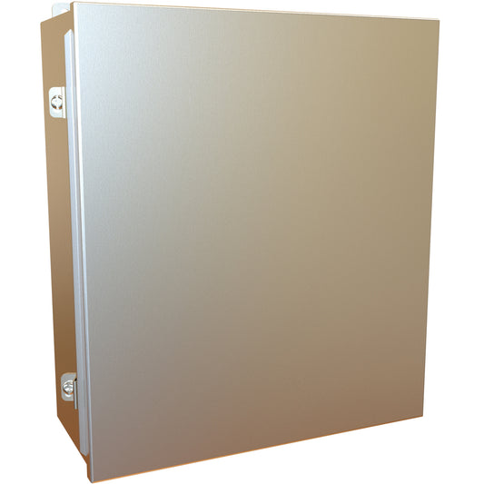 Hammond 1414N4SSO6 N4X Junction Box, Lift Off Cover with Clamps, with Panel - 16" x 14" x 6" - 304 Stainless Steel