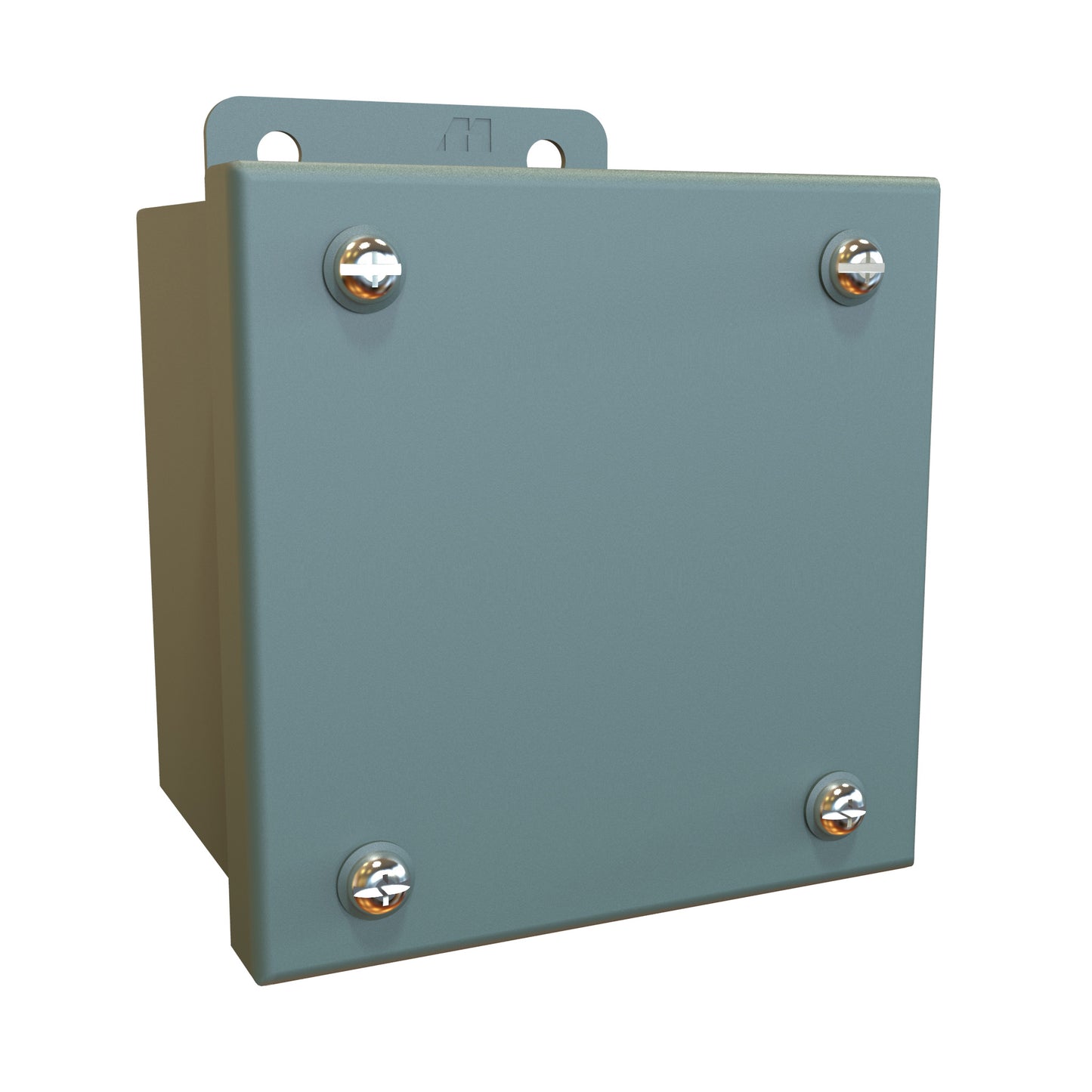 Hammond 1414SCA N12 Junction Box, Lift-Off Cover with Screws, No Panel - 4" x 4" x 3" - Steel/Gray