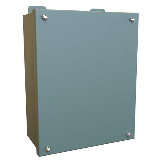 Hammond 1414SCI N12 Junction Box, Lift-Off Cover with Screws, with Panel - 10" x 8" x 4" - Steel/Gray