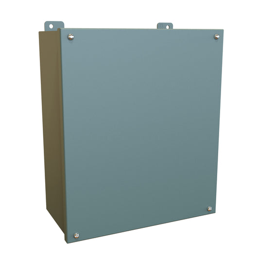 Hammond 1414SCM6 N12 Junction Box, Lift-Off Cover with Screws, with Panel - 14" x 12" x 6" - Steel/Gray