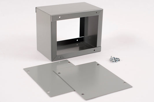 Hammond 1415A 1415 Series Steel Utility Case, Dual Access, ASA 61 Gray Powder Coat, 4.00" x 2.00" x 4.00".