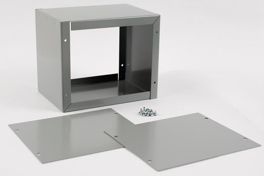 Hammond 1415B 1415 Series Steel Utility Case, Dual Access, ASA 61 Gray Powder Coat, 4.00" x 3.00" x 5.00".