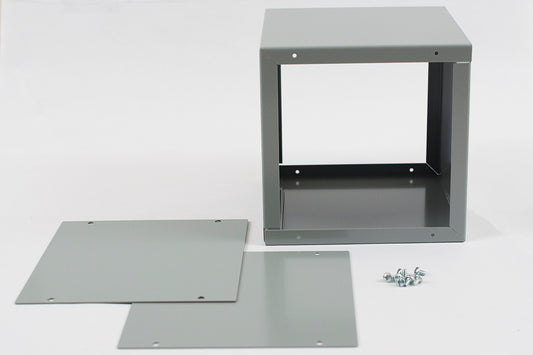 Hammond 1415C 1415 Series Steel Utility Case, Dual Access, ASA 61 Gray Powder Coat, 6.00" x 4.00" x 5.00".