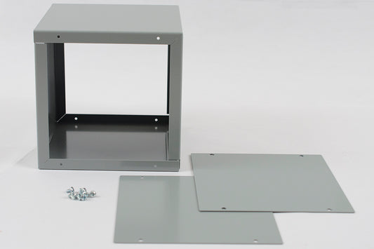Hammond 1415D 1415 Series Steel Utility Case, Dual Access, ASA 61 Gray Powder Coat, 6.00" x 6.00" x 6.00".