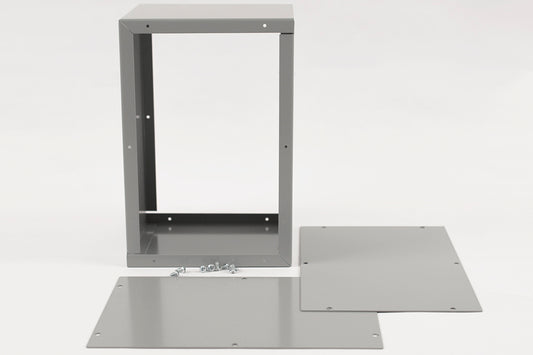 Hammond 1415E 1415 Series Steel Utility Case, Dual Access, ASA 61 Gray Powder Coat, 9.00" x 5.00" x 6.00".