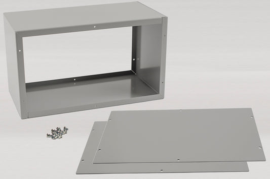 Hammond 1415G 1415 Series Steel Utility Case, Dual Access, ASA 61 Gray Powder Coat, 12.00" x 6.00" x 7.00".